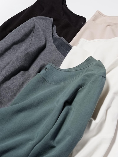HEATTECH Cotton EXTRA WARM Scoop Neck Long Sleeve T-Shirt