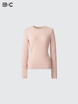 UNIQLO : C HEATTECH EXTRA WARM Cashmere Blend Crew Neck Long Sleeve T-Shirt