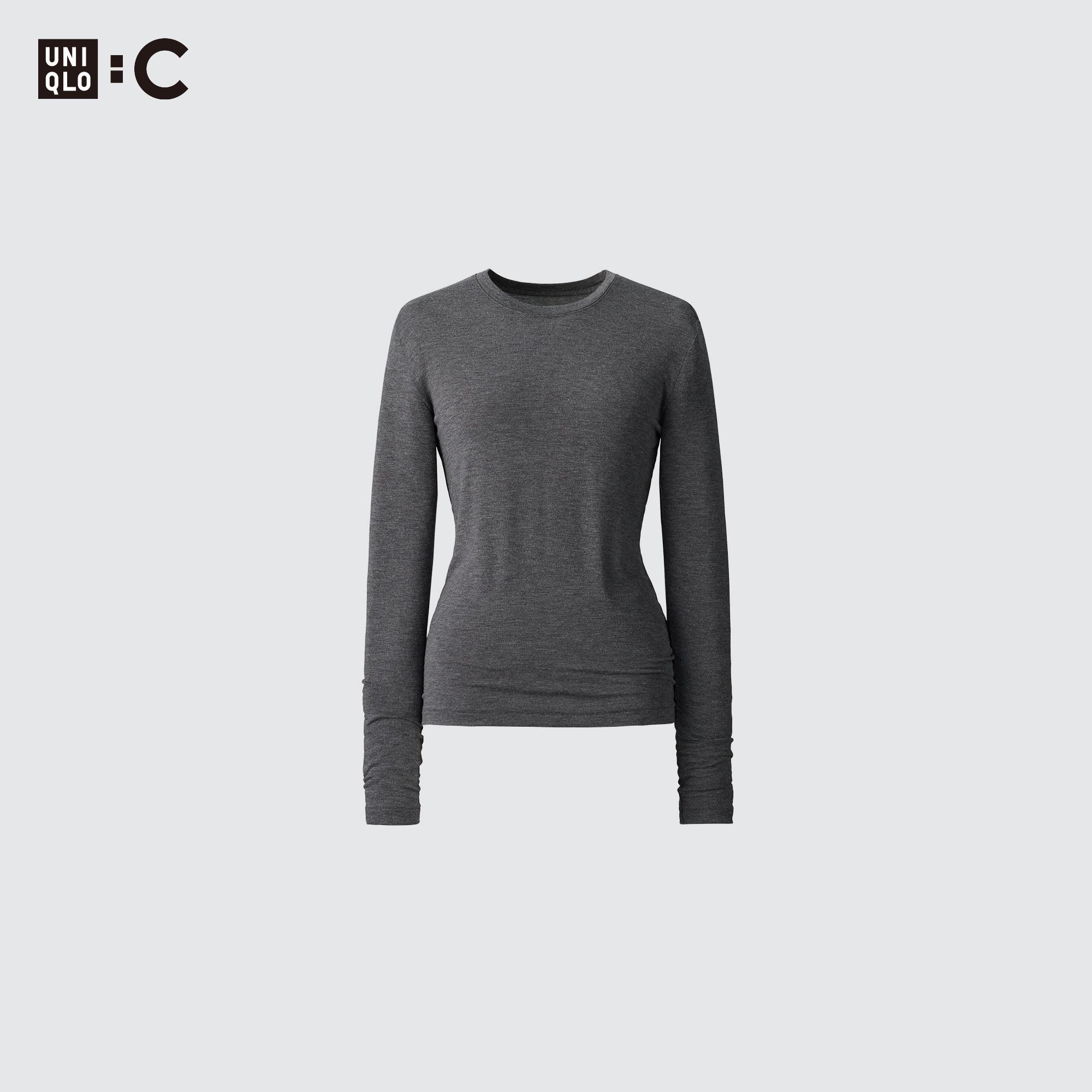 HEATTECH EXTRA WARM CASHMERE BLEND CREW NECK T-SHIRT