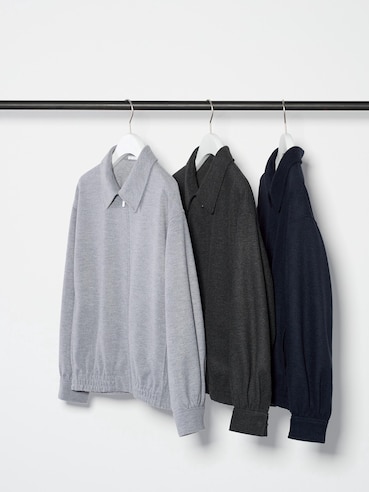 BRUSHED JERSEY OVERSIZED BLOUSON