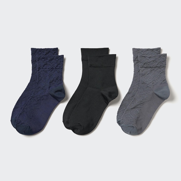 Uniqlo Poliéster Calcetines (3 pares) - Azul Marino - 37-40