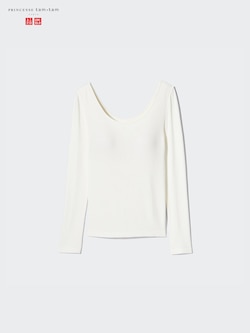 HEATTECH Extra Warm Ribbed Scoop Neck Bra Top