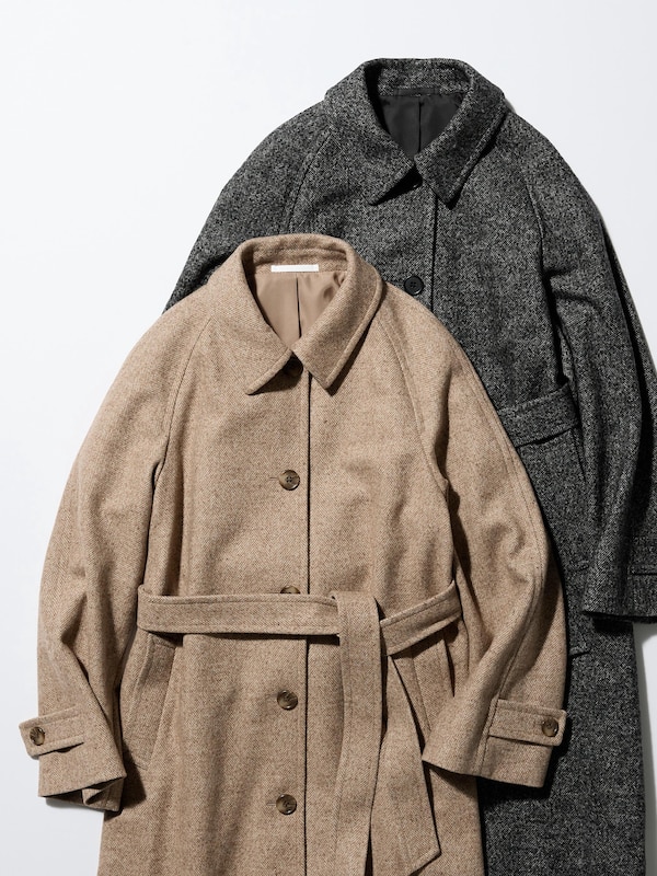 Single Collar Tweed Coat