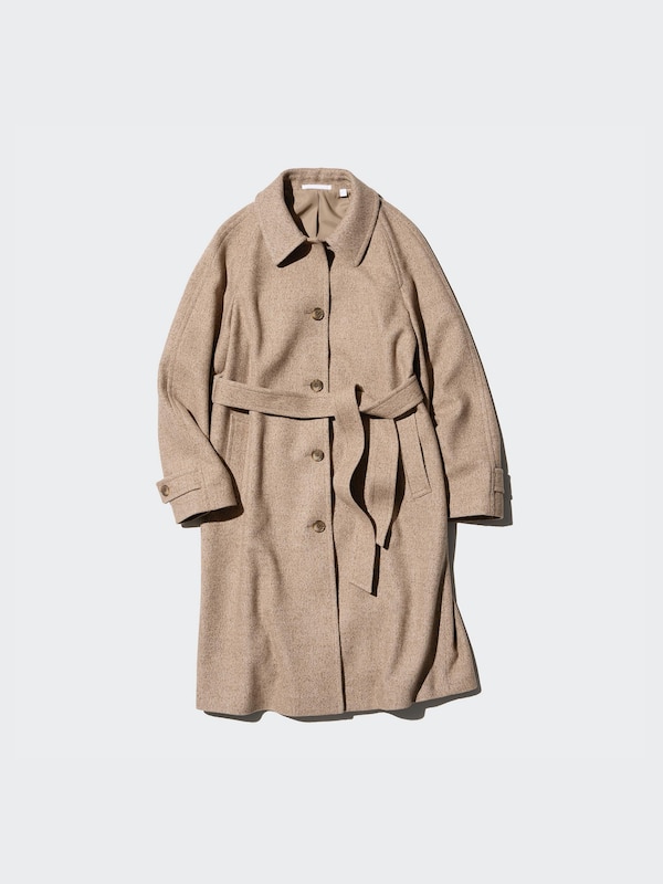 Single Collar Tweed Coat
