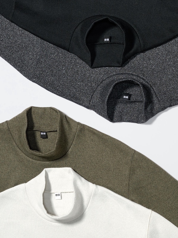 Soft Knitted Fleece T-Shirt | Mock Neck
