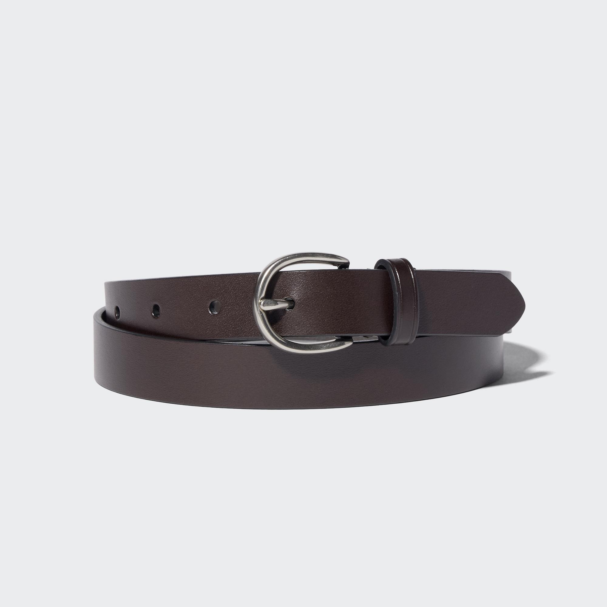 ITALIAN LEATHER OILED NARROW BELT