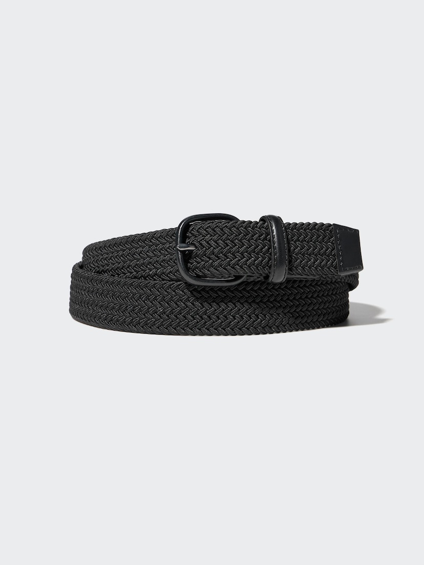 Leather Combination Mesh Belt_09