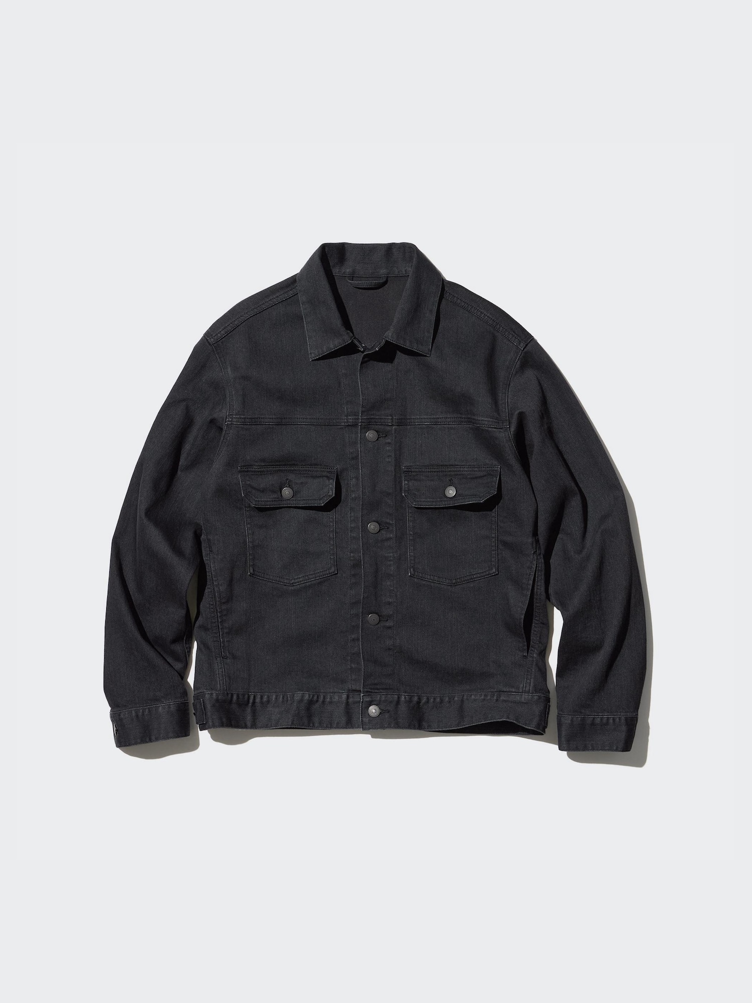 ジャケット・アウター DENIM TRUCKER JACKET BLACK L Unisex DENIM TRUCKER JACKET | UNIQLO CA
