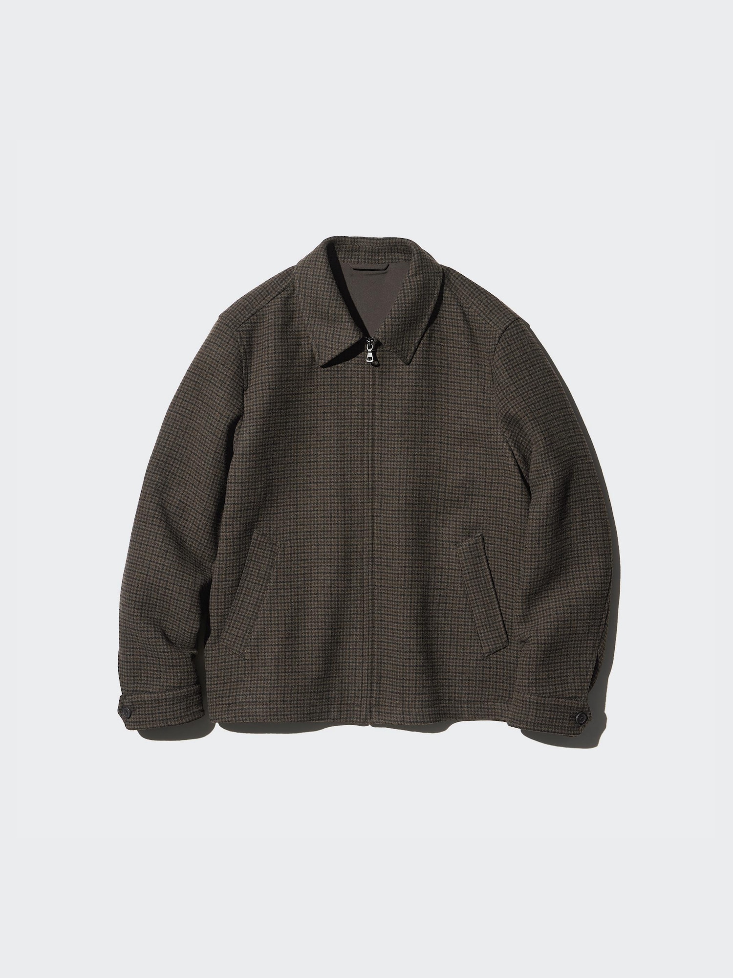 の*じ様 ENCOMING PANELED SHORT BLOUSON Oversized Short Jacket | Checked | UNIQLO US