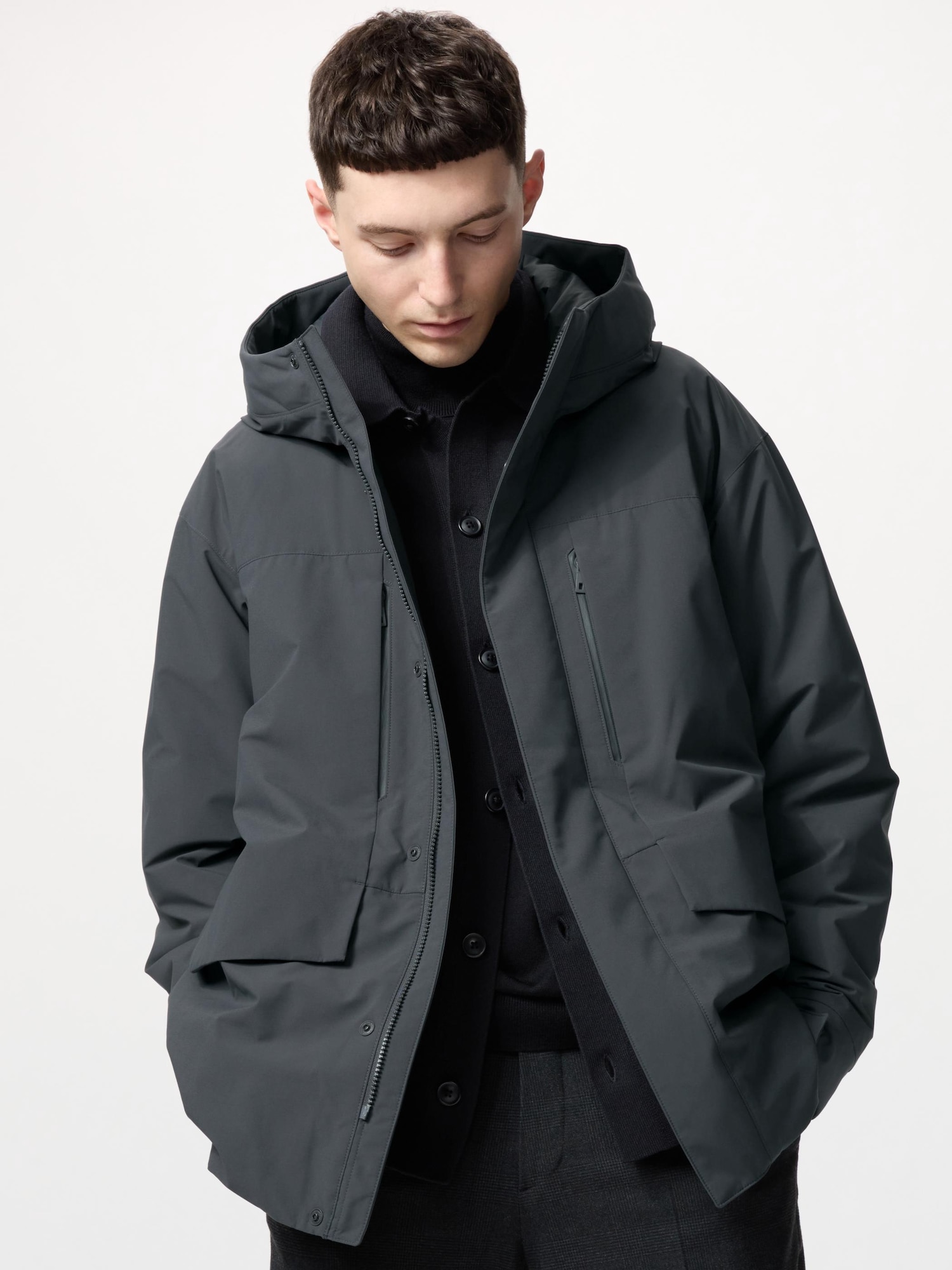 BRIEFING - MENS HYBRID DOWN PARKA / ブランドロゴ