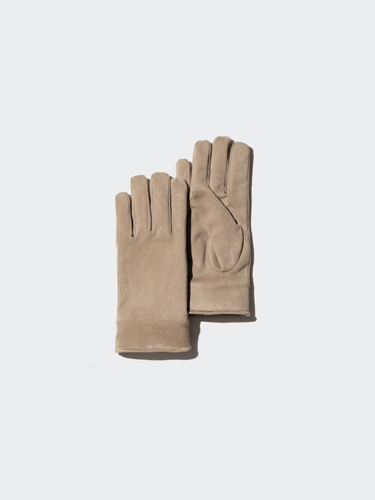 beige suede gloves
