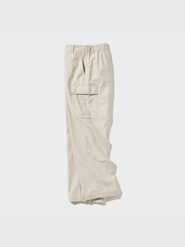 Wide Straight Leg Cargo Trousers (Long)