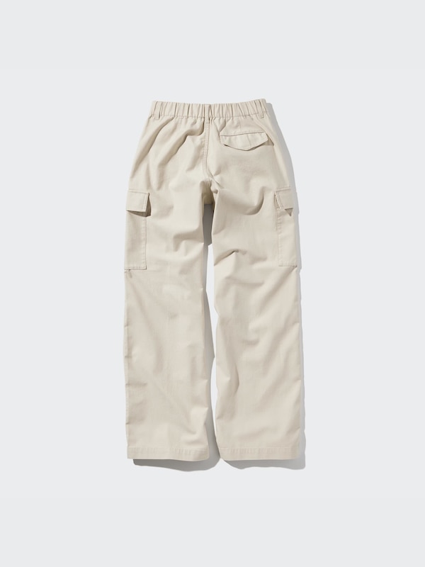 Wide Straight Leg Cargo Trousers (Long)