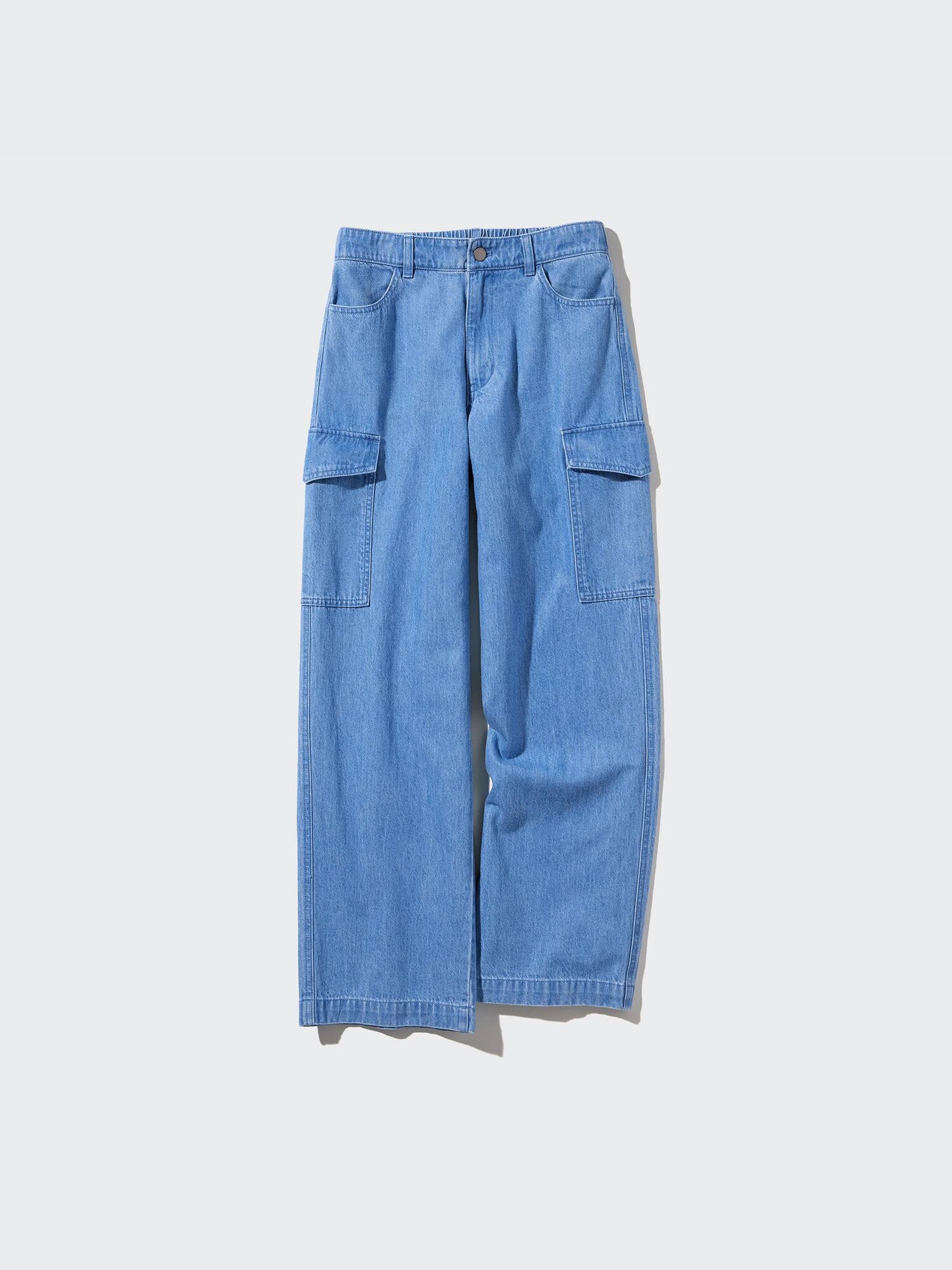 Denim Wide Straight Cargo Pants | Tall | UNIQLO US