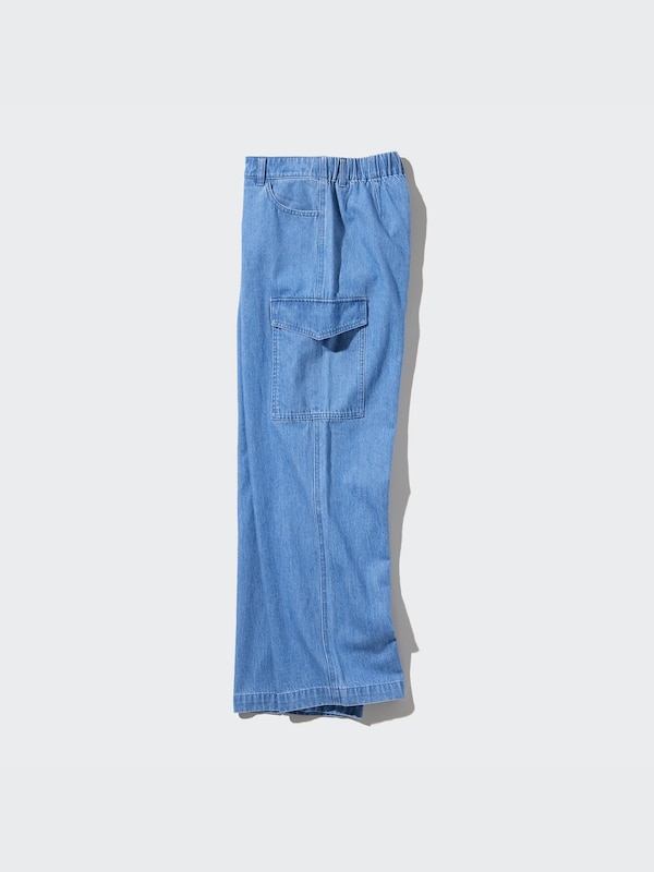 Denim Wide Straight Cargo Pants | Tall