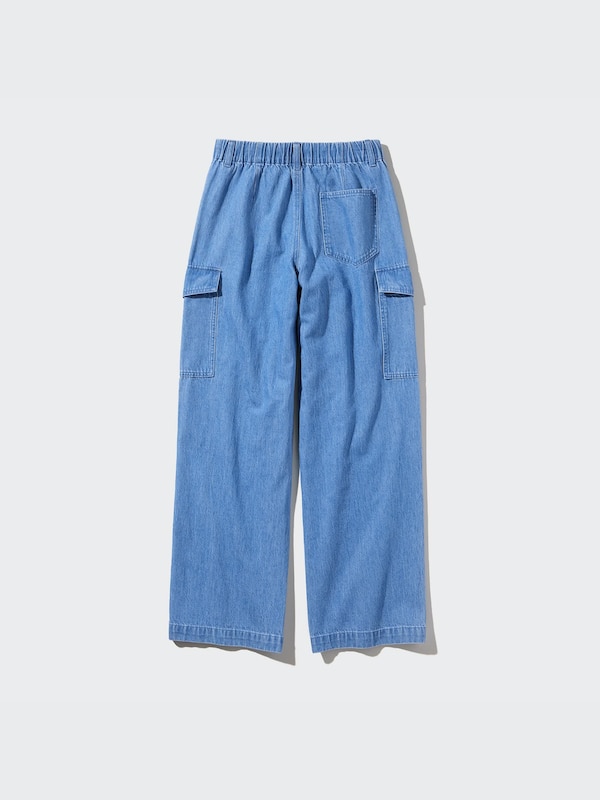 Denim Wide Straight Cargo Pants | Tall
