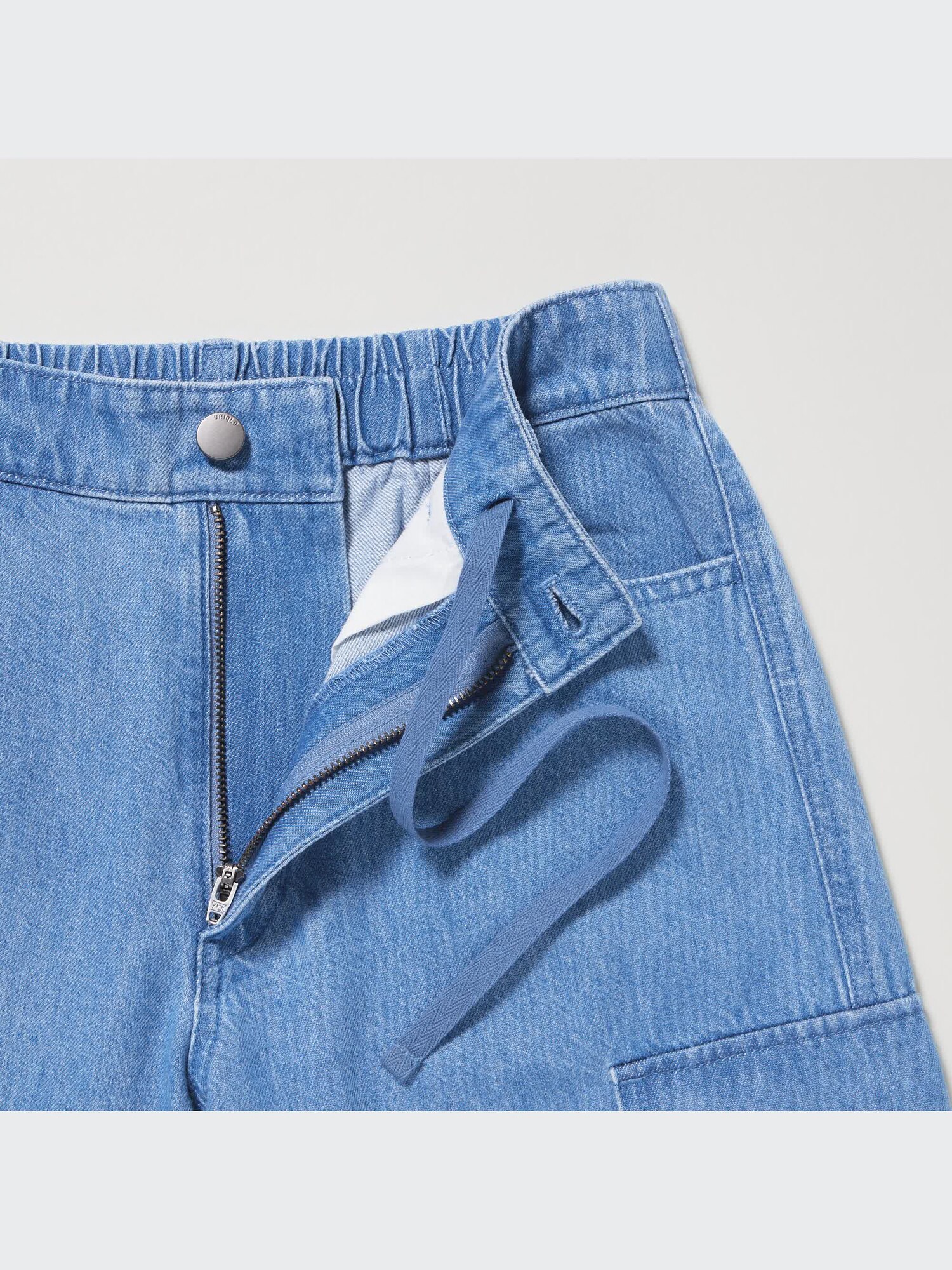 Denim Wide Straight Cargo Pants | Tall | UNIQLO US