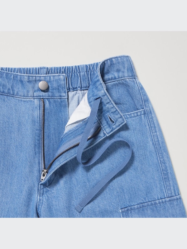 Denim Wide Straight Cargo Pants | Tall
