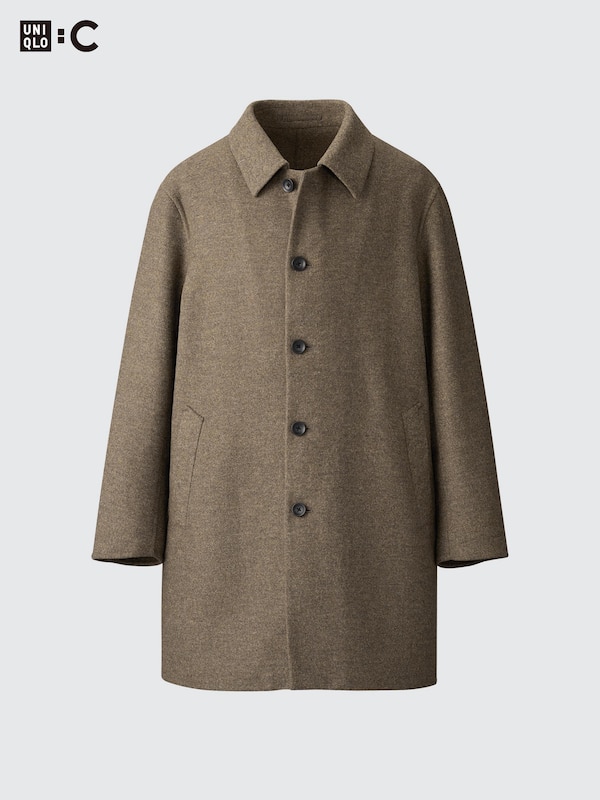 New Stitching Long Sleeve Button Wool Coat New Stitching Long Sleeve Button Wool Coat