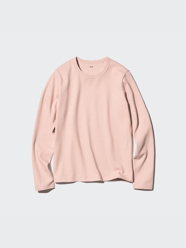 Smooth Cotton Crew Neck T-Shirt Long Sleeve