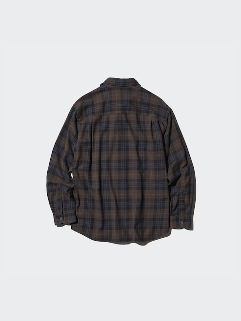 Milwaukee Leather Men's Flannel Shirt - Soft Cotton Plaid Button-Down, Long Sleeve, Relaxed Fit (Brown/Black/White)