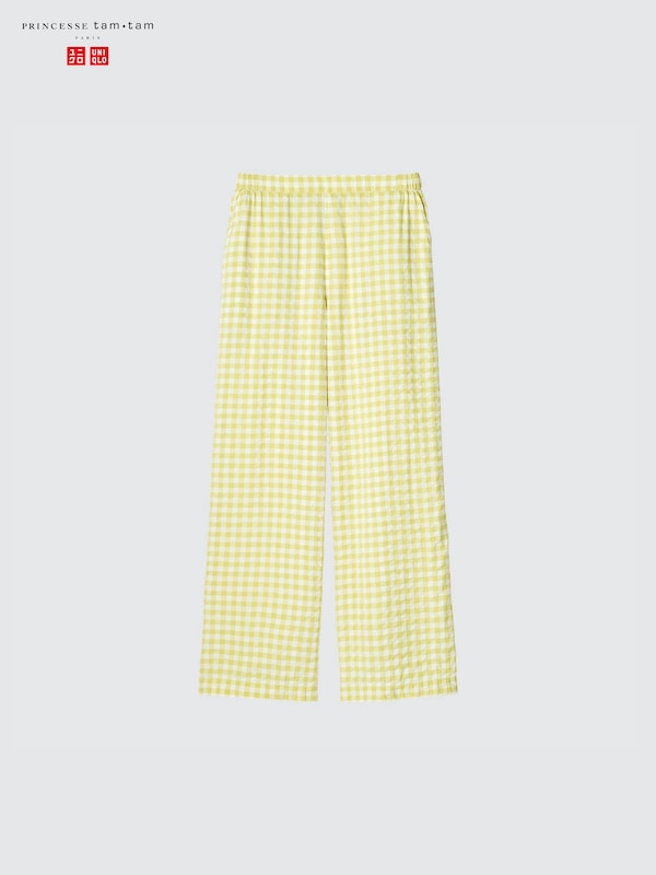 Seersucker Checked Easy Pants