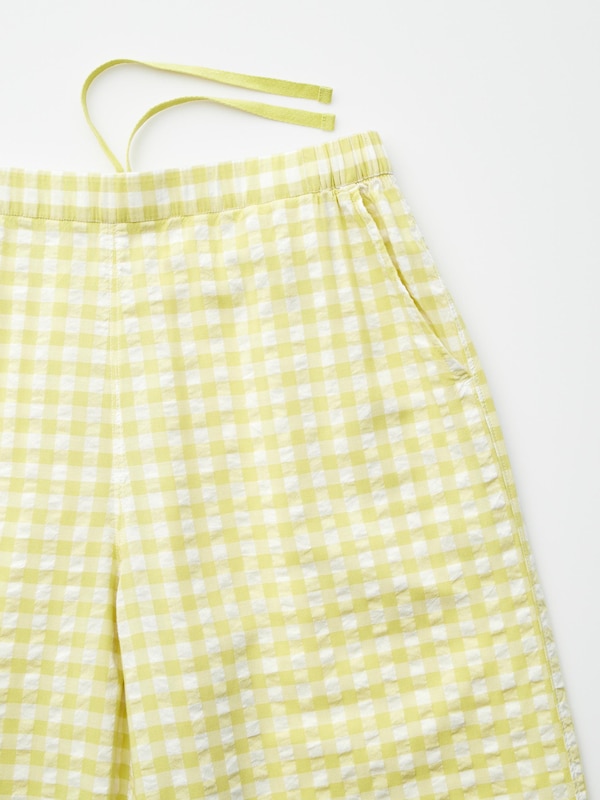 Seersucker Checked Easy Pants