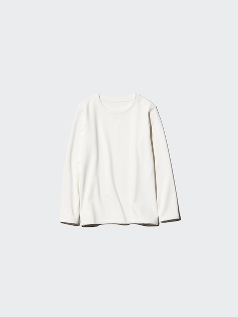 Uniqlo Gebroken Wit - Heattech Ultra Warm Longsleeve - 3-4 Jaar (110Cm)