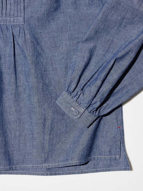 Dungaree Pintuck Blouse