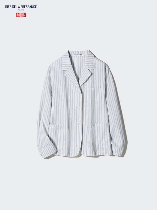 Linen Cotton Striped Coverall