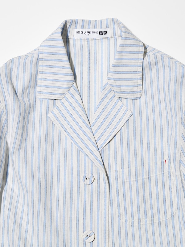 Linen Cotton Striped Coverall