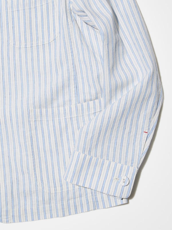 Linen Cotton Striped Coverall