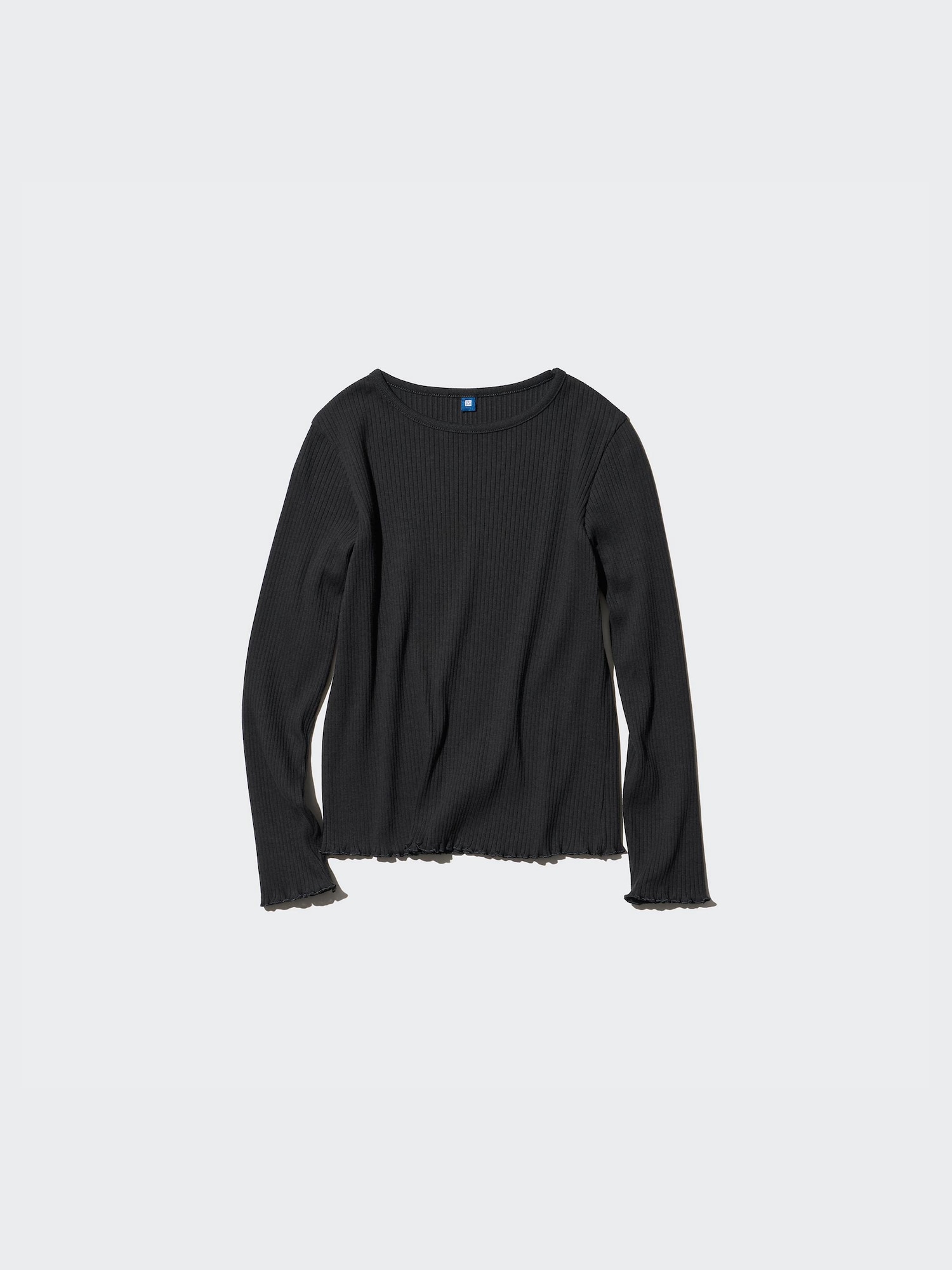 Kids' Girls Ribbed Mellow Stitch T-Shirt (Long Sleeve) | UNIQLO FR