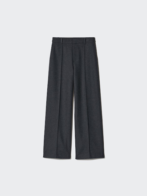Geplooide Wijde Pantalon van Geborsteld Jersey