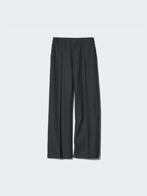 Geplooide Wijde Pantalon van Geborsteld Jersey