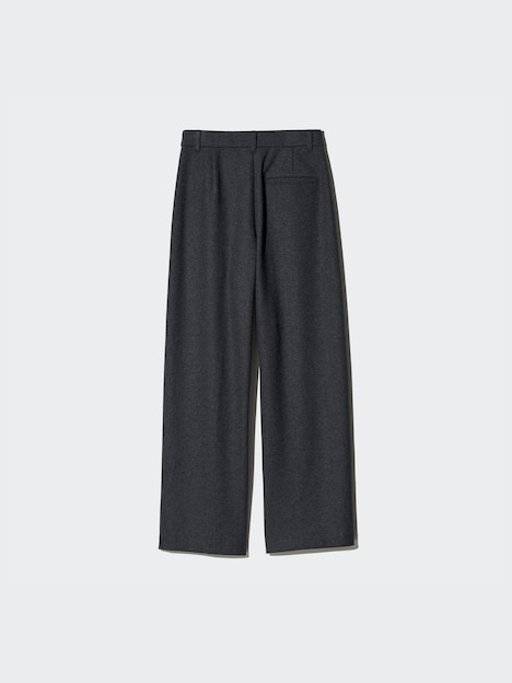 Geplooide Wijde Pantalon van Geborsteld Jersey