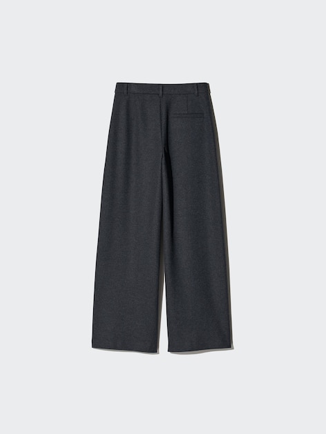 Geplooide Wijde Pantalon van Geborsteld Jersey