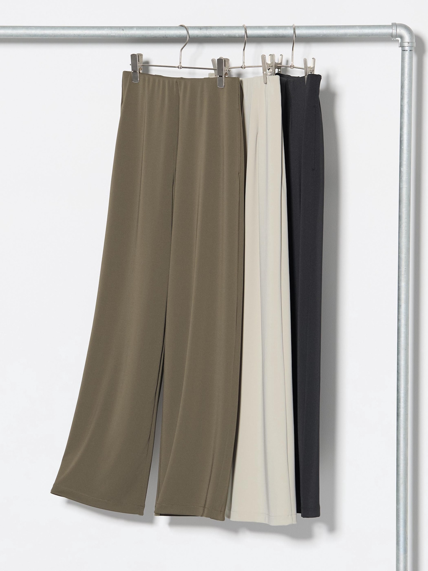 Crepe Jersey Straight Pants - thumbnail 2