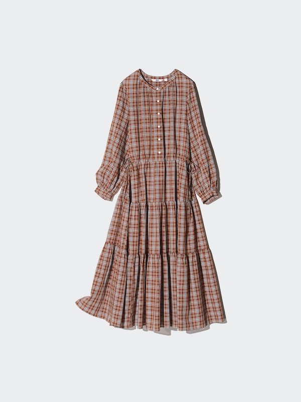 Vestito a Balze a Quadri