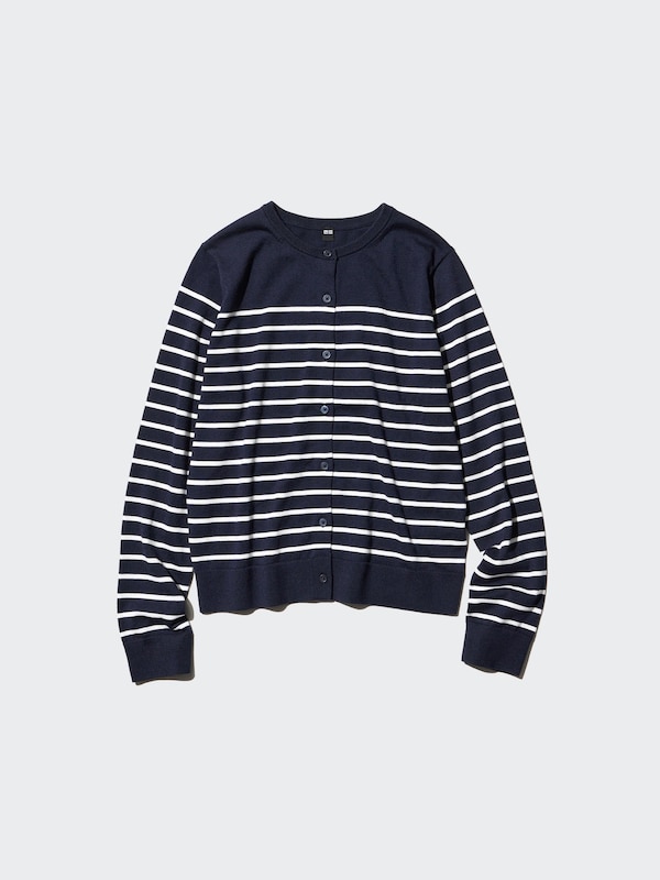 UV Protection Striped Long-Sleeve Cardigan