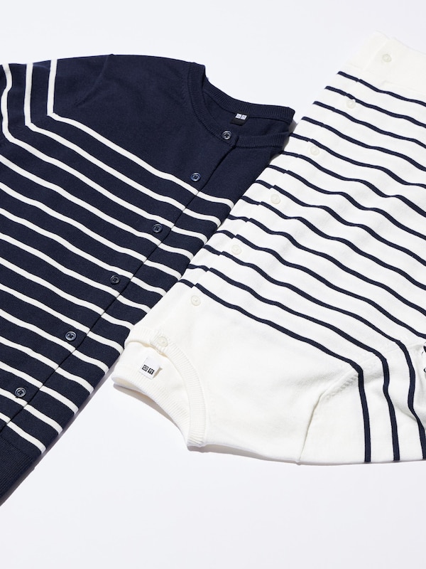 UV Protection Striped Long-Sleeve Cardigan