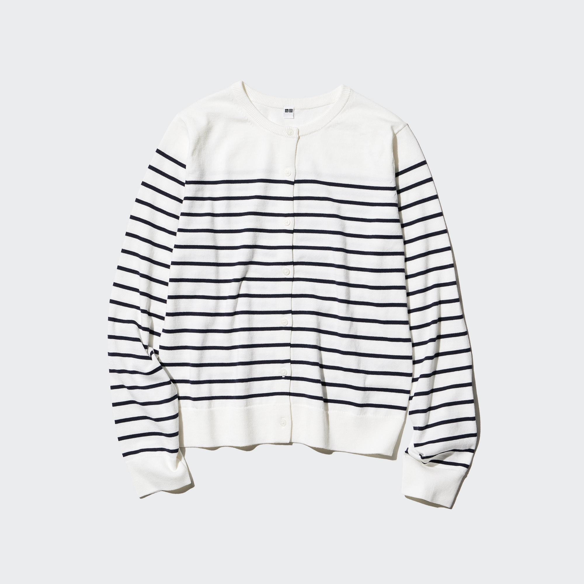 UV Protection Striped Long-Sleeve Cardigan