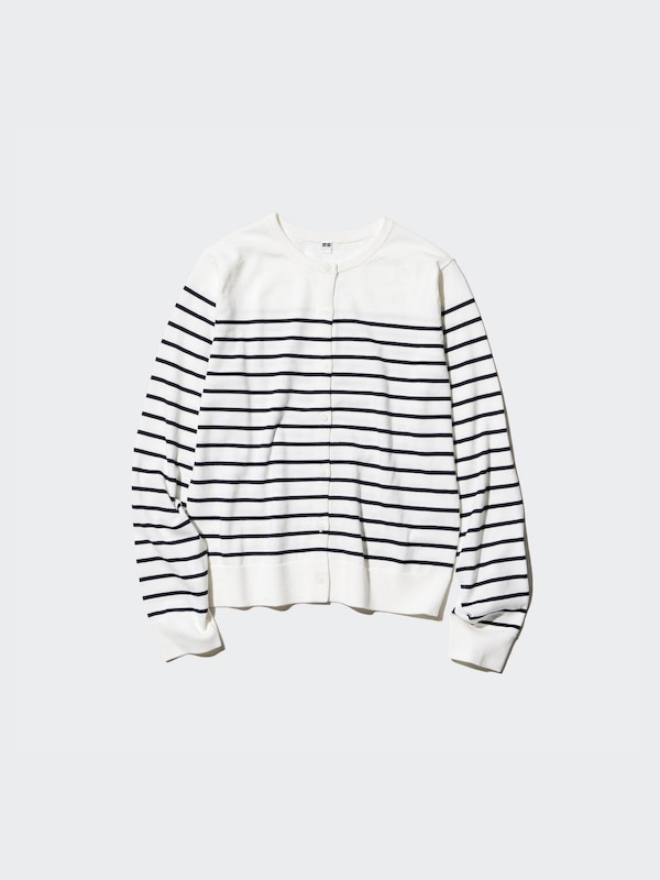 UV Protection Striped Long-Sleeve Cardigan