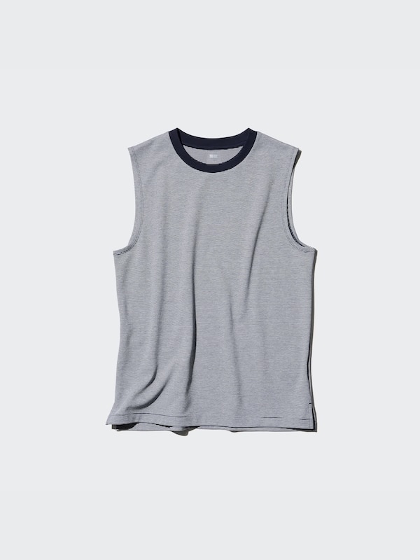 AIRism Cotton Sleeveless Striped T-Shirt