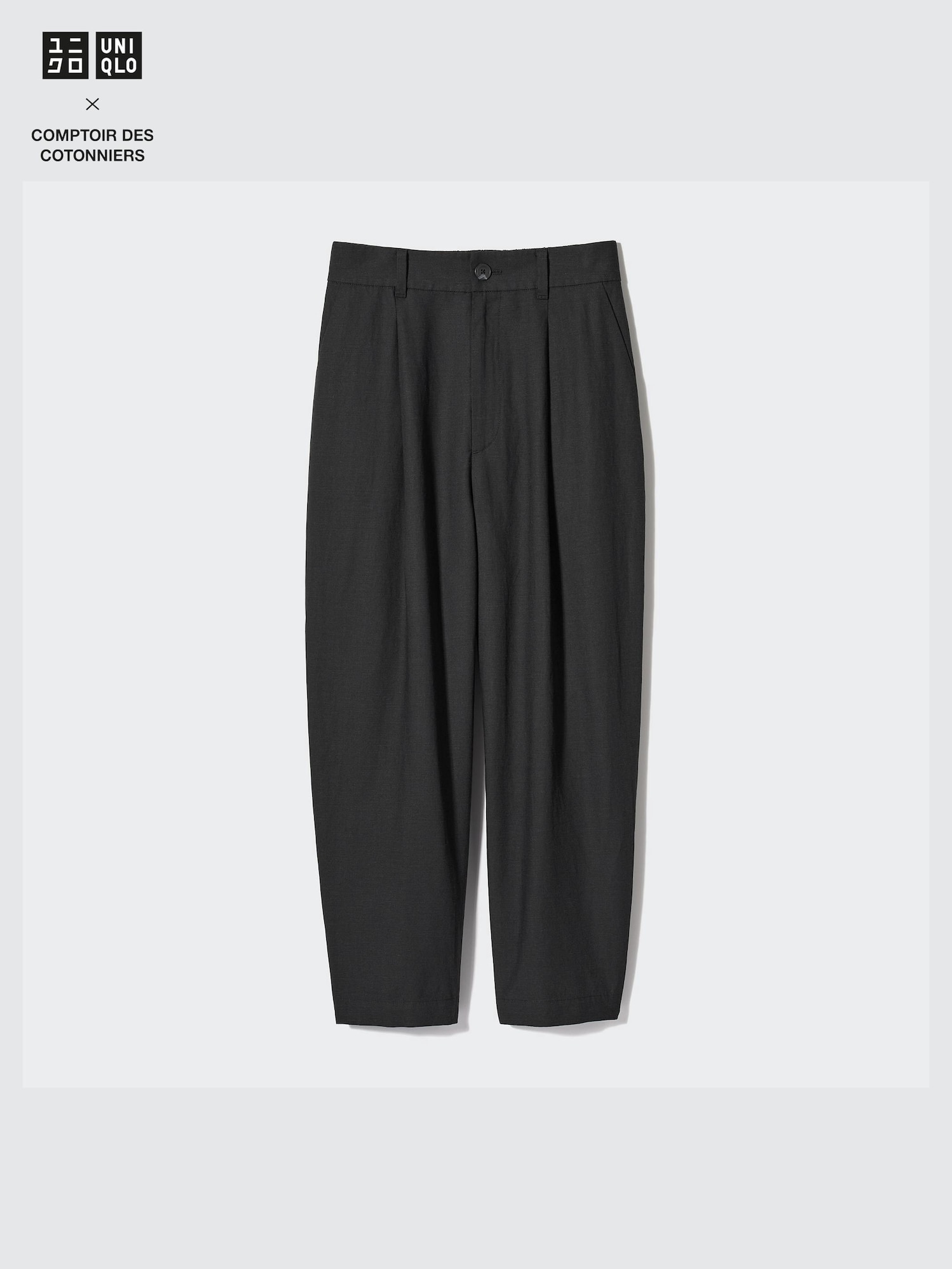 Linen-Blend Pleated Tapered Pants | UNIQLO US