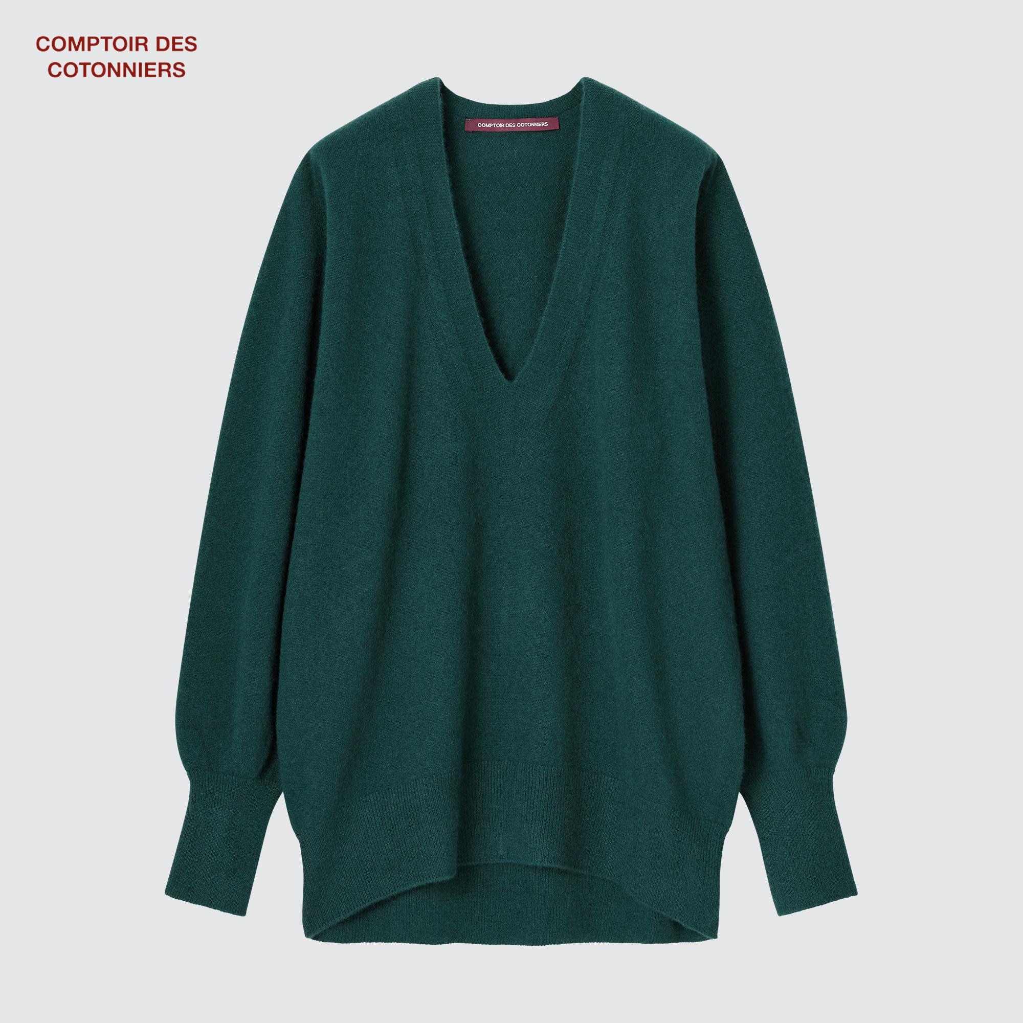 Uniqlo women's cashmere outlet v neck sweater