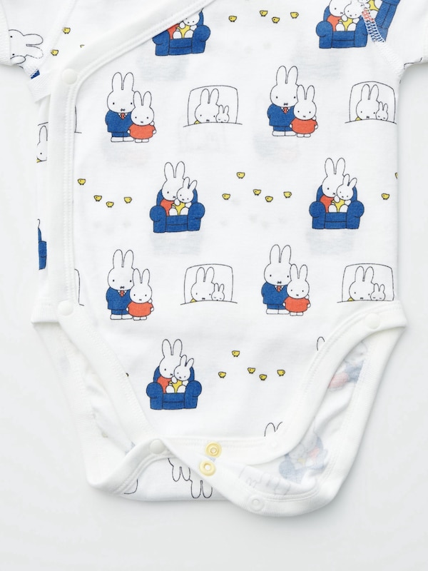 The Picture Book Collection Short-Sleeve Bodysuit (Open Front) (miffy)