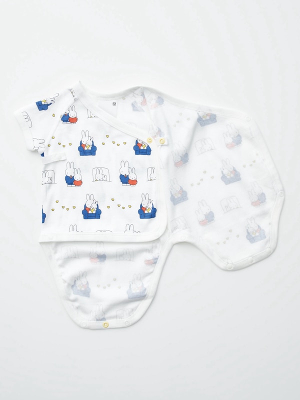 The Picture Book Collection Short-Sleeve Bodysuit (Open Front) (miffy)