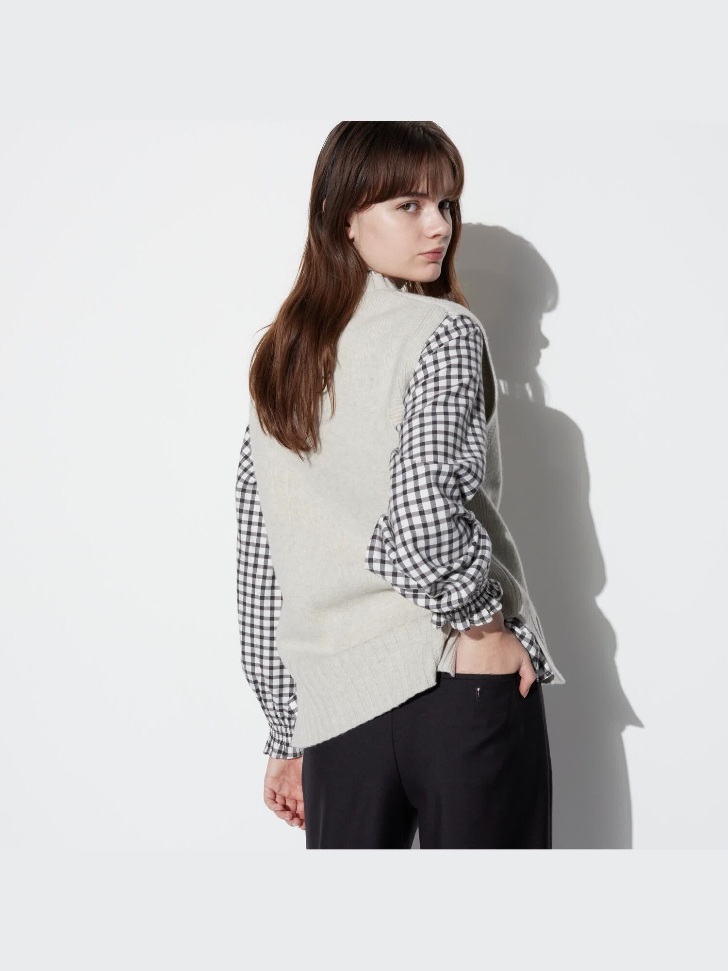 Women's Wool Blend Wide Leg Trousers | UNIQLO GR