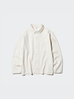 Milano Ribbed Shirt Collar Cardigan